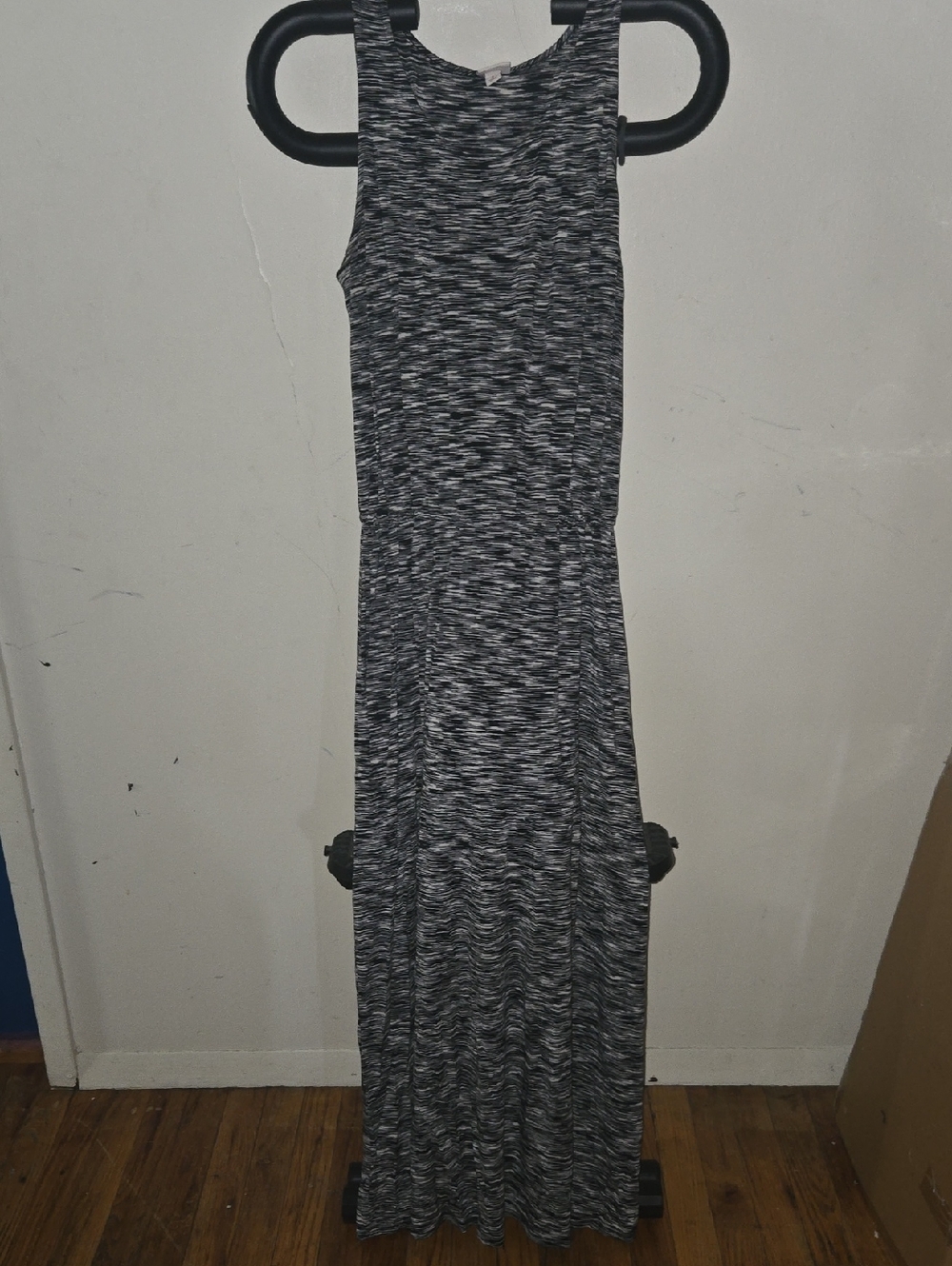 Merona Black & White Space-Dye Maxi Dress